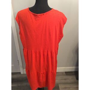 Plus size XXL Red Tier Sleeveless Dress V Neck Social Standard by Sanctuary